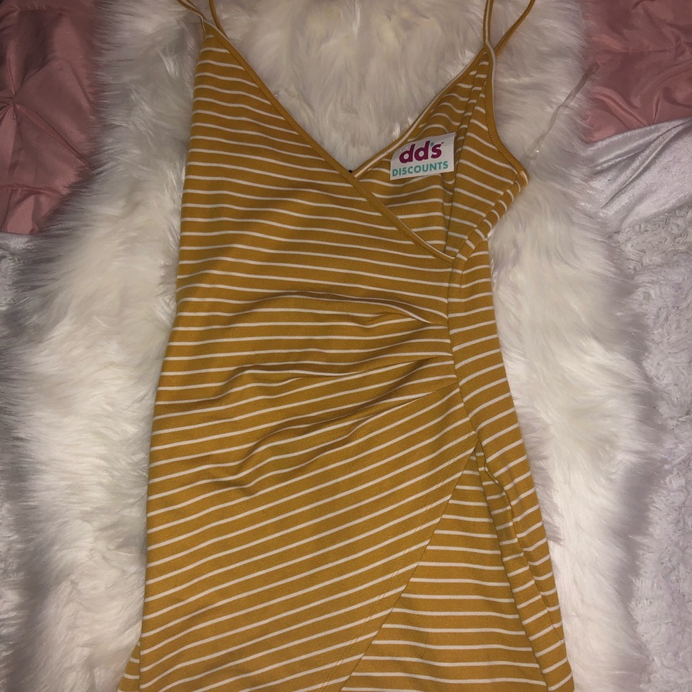 Mustard yellow mini dress